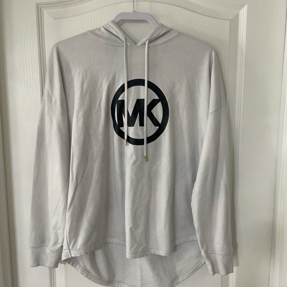 Michael Kors White Hoodie with Black Logo